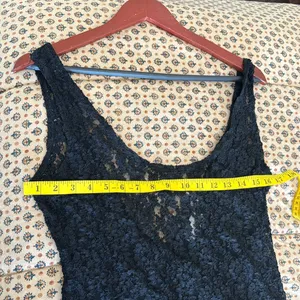 Vintage y2k Victoria's Secret Black Stretch Lace Sleeveless Sheath Dress - 80s thumbnail 9