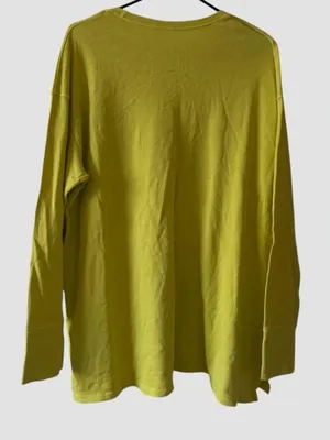 Offline By Aerie Long Sleeves Come Ski With Me Mustard Yellow Thumbholes XL NWT thumbnail 4
