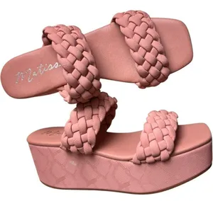 Matisse Women's Slip On Braided Double Strap Greyson Wedge Sandals Sz 8 NWOT thumbnail 1