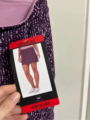 NEW Tranquility Active Skort in Sparkle Plum Purple - Size M thumbnail 4