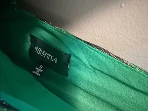 4si3nna Shimmering Green Pleated Wide-Leg Jumpsuit S thumbnail 5