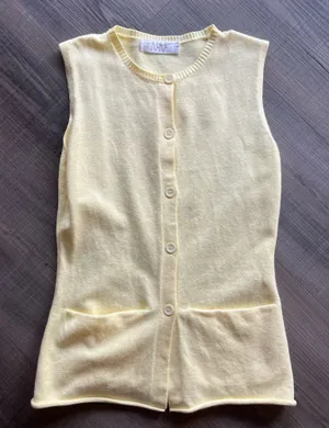 Yellow Knit Vest Top thumbnail 1