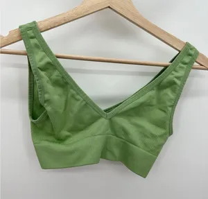 WeWoreWhat Green V-Neck Nylon Blend Stretch‎ Bra Top Women's Size X-Small XS thumbnail 1