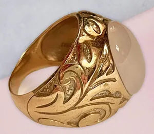 Rose Quartz Gold Ring thumbnail 2
