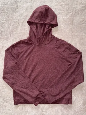 Lululemon Sweater Womens Red Lead The Pack Hoodie Rulu Fabric Run size 4 thumbnail 1