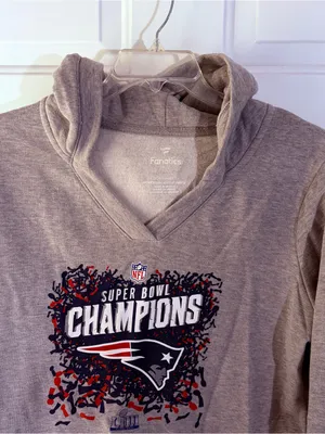 Fanatics New England Patriots Super Bowl LIII Champions Hoodie Women's XL NWT thumbnail 3