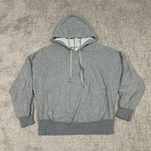 Free People Movement Hoodie Womens Large Gray Sweatshirt 1/2 Zip Pocket thumbnail 1