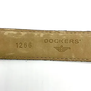 Dockers Womens‎ M Colorblock Belt Western Brown Red Black Leather Brass thumbnail 6