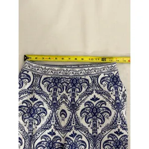 Farm Rio Blue and white linen blend pants size medium thumbnail 8