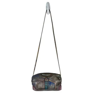 Jane Yoo Hand Painted Handpainted Crossbody Purse Handbag Abstract Signed thumbnail 2