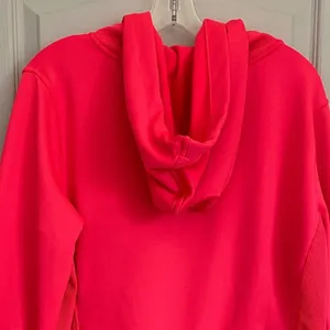 GapFit Womens XL Pink Red Full Zip Hoodie‎ Thumbhole Athletic Jacket Funnel Neck thumbnail 9