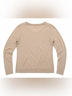 J.Crew Teddie Sweater Women Beige Tan Lightweight Crew Neck Long Sleeve thumbnail 4