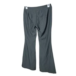 That's So Fetch Women's Gray Pinstripe Flare‎ Pants Tailored Trouser thumbnail 5
