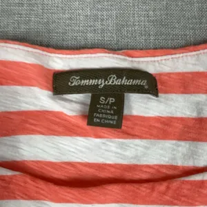 Tommy Bahama Tank Dress Womens Small Pink White Striped Scoop Neck Cotton Jersey thumbnail 3