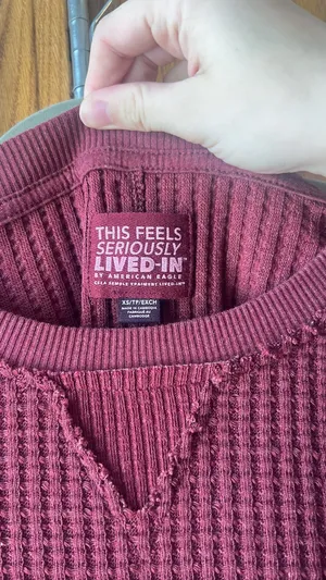 American Eagle Big Hug Waffle Sweatshirt thumbnail 3