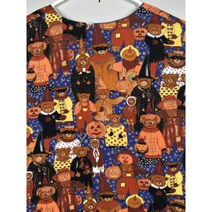 Vintage Halloween Womens Vest XL Teddy Bears Pumpkins Costumes 100% Cotton 90s thumbnail 9