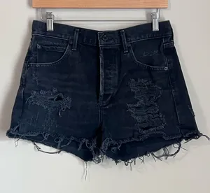 Agolde Denim Shores Jean Distressed Black Size 28 Cotton‎ thumbnail 1