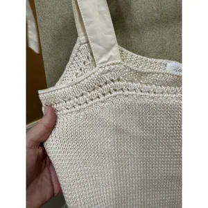 NEW Nordstrom ALL‎ IN FAVOR Crochet Minidress Bow Ties Beige Size Small thumbnail 3