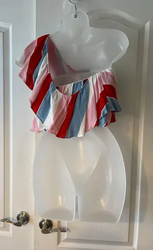 Stripe  One Shoulder Top thumbnail 5