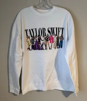 Taylor Swift Midnight Eras Tour Graphic Sweatshirt Size XL White thumbnail 1
