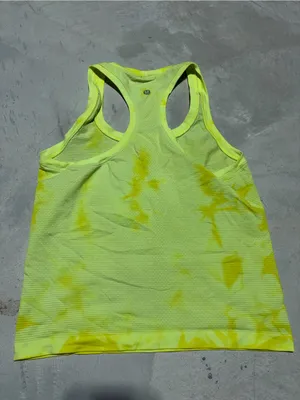 Lululemon Neon Yellow Tie-Dye Racerback Tank Top swiftly tech 6 thumbnail 6