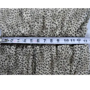 Lovestitch Leopard Print High Low Maxi Dress Brown Tan Smocked Waist Medium thumbnail 8