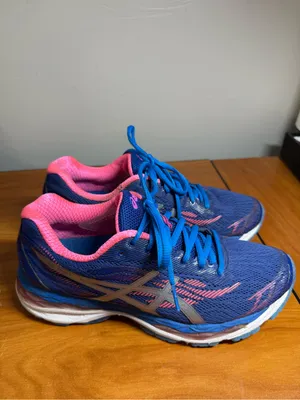 Asics‎ Gel Ziruss Women’s Running Shoes Blue Pink Comfort Athletic Size 9 T7J6N thumbnail 4
