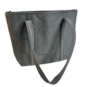 Vera Bradley Gray Quilted Tote thumbnail 3