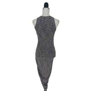 Veronica Beard‎ Haylee Rib-Knit Ruched Midi-Dress Multicolored thumbnail 9
