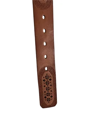 Fossil Brown Leather Laser Cut Out Belt Medium BT3959231 thumbnail 6