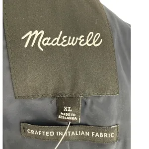 NWT Madewell Women's Sutter Crop Blazer Jacket Grey Italian Fabric NM509 Size XL thumbnail 3
