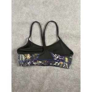 lululemon Flow Y Bra 4 black multi print thumbnail 4