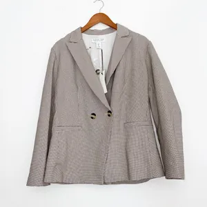 NWT Rachel Zoe Plaid Gingham Houndstooth Oversize Blazer Large Read thumbnail 3