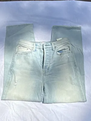 Pistola Forever Jeans Light Wash Distressed Straight Leg Denim thumbnail 2