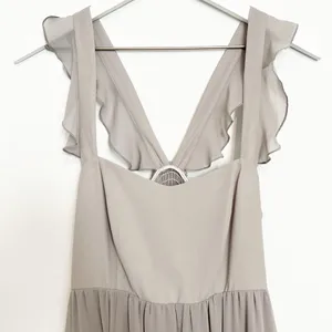 Show Me Your Mumu June Dress Size Medium Dove Grey Chiffon Elegant Wedding Guest thumbnail 4