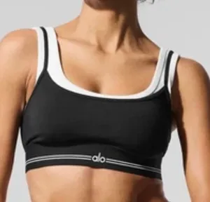 Alo Yoga Airbrush Better Together Bra Black/White XS thumbnail 1