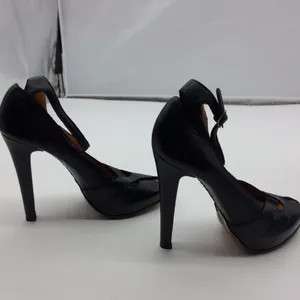 Givenchy Peep Toe Hidden Platform High Heel/Ankle Strap Pump in Black Leather thumbnail 7