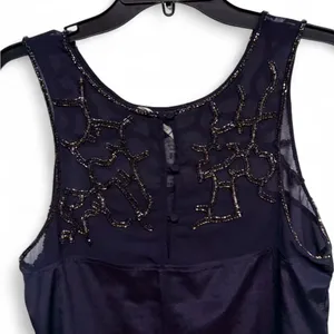 Willow & Clay Beaded Mesh Yoke Tank Top - Dark Orchid, Small thumbnail 9