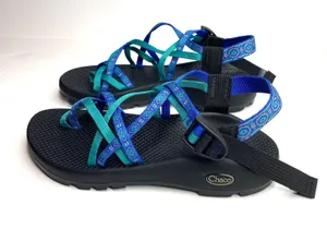 Blue Jacquard Strappy ZX/2 Classic Sandals thumbnail 3