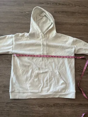 Marc New York Pullover Hoodie Womens Large Cream Ivory Kangaroo Andrew Marc thumbnail 9