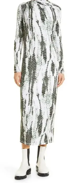 Ted Baker‎ Abstract Snake Print Mock Neck Midi Dress thumbnail 1