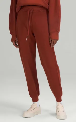 Lululemon Scuba High Rise Jogger Size 10 Terracotta Burnt Orange Fleece Pants thumbnail 1