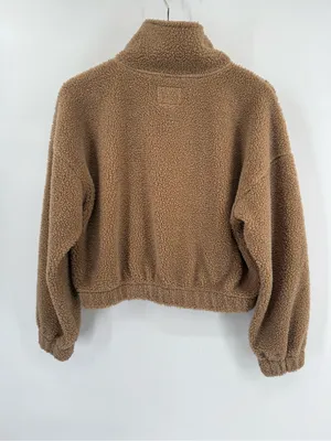 American‎ Eagle Quarter Zip Brown Sherpa Size xs thumbnail 2
