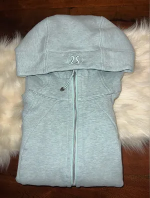Lululemon Scuba Hoodie Light Cotton Fleece Dawn Blue Heathered Dawn Blue Size 6 thumbnail 1