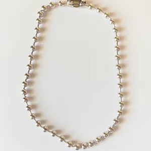 Handmade grunge y2k stainless steel big ball chain simple necklace💛 thumbnail 7