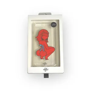 new Valfre ☻︎ Lucy Cherry Bottom ☻ iPhone 6+ 7+ 8+ Clear Case ☻ Artist Drawn thumbnail 4