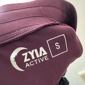 Zyia Active Unwind Joggers Activewear‎ Drawstring Pockets Plum Maroon Stretch thumbnail 5