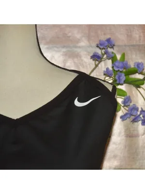 Nike Women’s Plus Dri-FIT Indy V-Neck Racerback Bra Black Size 2X NO Pads thumbnail 2