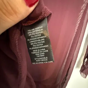 AFRM Revolve Shailene Fig Burgundy Mesh Long Sleeve Rosette Turtleneck Dress XS thumbnail 8