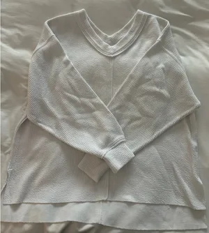 Aerie Textured Pullover Sweatshirt thumbnail 2
